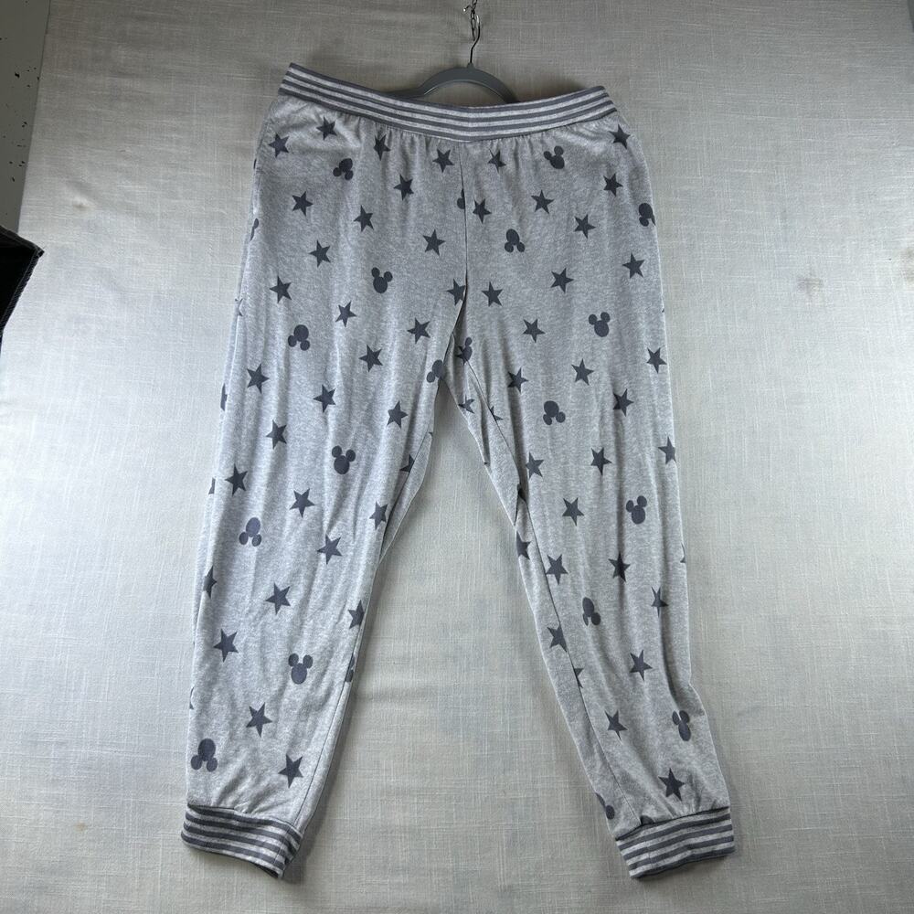 Disney Long Sleeve Fleece Pajama Set Size Large Gray Cozy Warm Cute - Picture 8 of 10